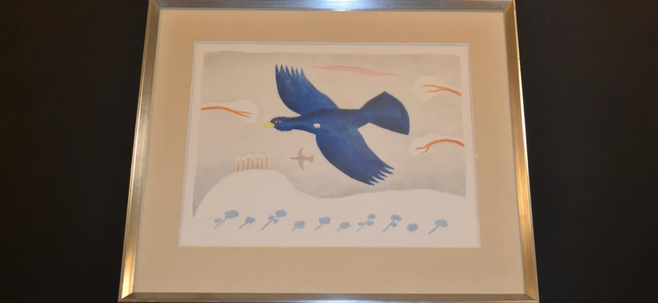 LENNART GRAM. Färglitografi, "Flygande fåglar", signerad, daterad 1972 & numrerad 225/360.