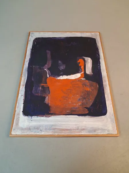 HENRY WALLIN.  Olja på pannå, signerad.