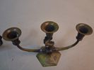 2 Kandelabrar, 3-Armade, brons, 1900-talet. Art Deco.