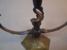 2 Kandelabrar, 3-Armade, brons, 1900-talet. Art Deco.
