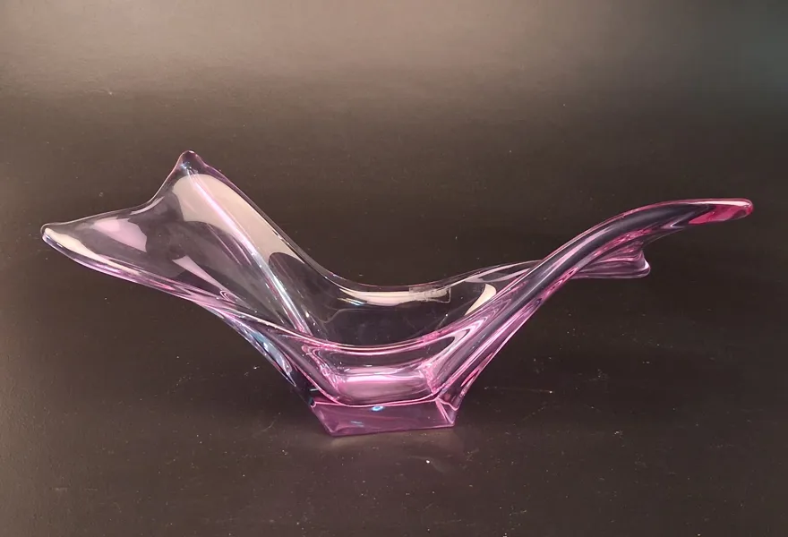 Skål. Bayel Art Glass. Fransk Neodymium.