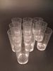 Diverse spritglas. 24 delar. Etsade stjärnor.