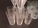 Diverse spritglas. Slipad dekor. 42 delar.
