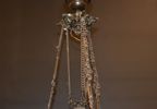 Takfotogenlampa. Majolika, elektrifierad, 1900-talet.