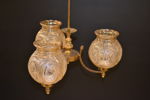 Taklampa. Glas & mässing, 1960/70-talet.