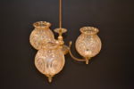 Taklampa. Glas & mässing, 1960/70-talet.