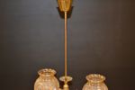 Taklampa. Glas & mässing, 1960/70-talet.