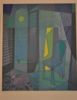 SVEN JONSON. Färglitografi, "Surrealistisk bild med stol", signerad & numrerad 298/350.
