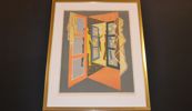 WALDEMAR LORENTZON. Färglitografi, "Komposition med figurer", signerad & numrerad 298/350.