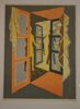 WALDEMAR LORENTZON. Färglitografi, "Komposition med figurer", signerad & numrerad 298/350.