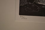 JAN LUNDGREN. Träsnitt, "Maya", signerad & numrerad 205/250.