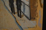 BENGT CARLBERG. Pastell, "Sydländskt gatuparti", oramad, signerad.
