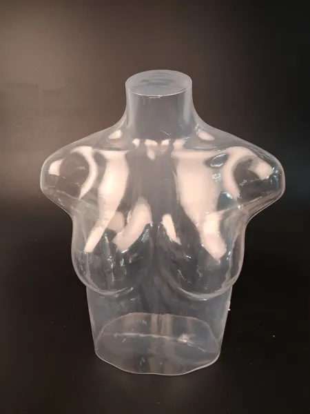 Skyltdocka/torso, Kvinna. Plast.