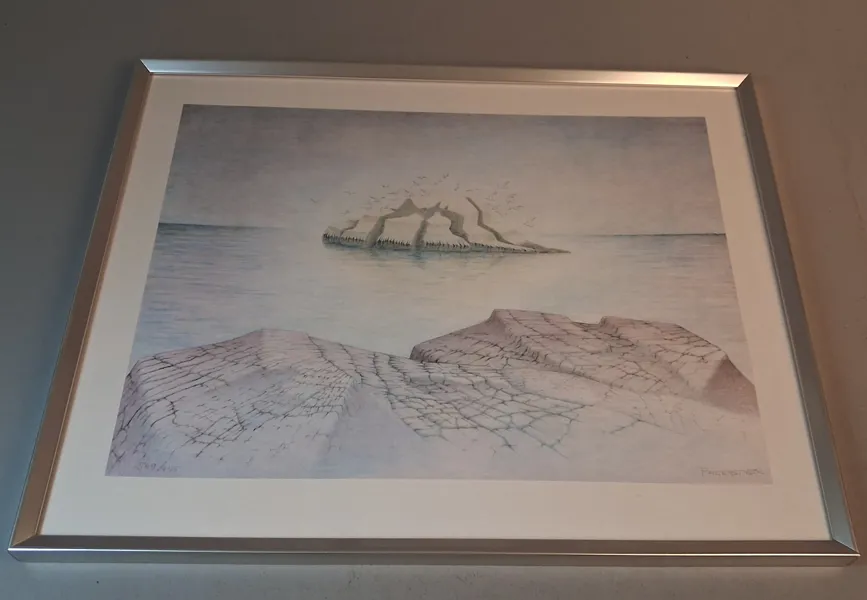 HANS FAGERSTRÖM. Litografi, "Fågelholmen, Steninge", signerad & numrerad 569/745.