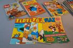Diverse serietidningar. Bl.a Flax, Felix, Pellefant, Binky, Åsa-Nisse, Tuffa Viktor mfl.