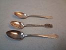 3 Skedar & hänge, silver, 33gram.