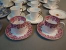Diverse kaffe & moccakoppar, med fat. Bl.a Gustavsberg, Royal Tuscan, Bavaria.