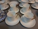 Diverse kaffe & moccakoppar, med fat. Bl.a Gustavsberg, Royal Tuscan, Bavaria.