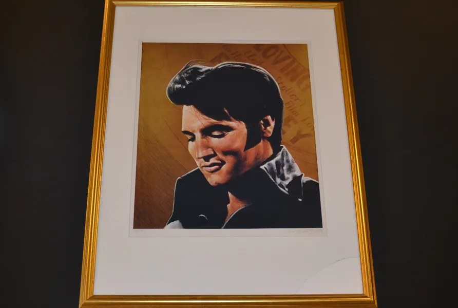DAVID OXTOBY. Serigrafi, "Elvis Presley", signerad, daterad 1982 & numrerad 87/200.