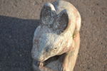 Trädgårdsskulptur. "Hare", Betong, signerad B.J.