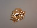 Brosch. Elefant, 18K Guld, 1,14gram.