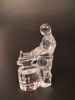 OLLE ALBERIUS. 7 Glasskulpturer, "Skråyrken", Orrefors.