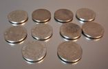 10 Stycken 5 Kronor. Silverhalt 40%, 181gram, 1954 & 1955.