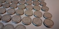 55 Stycken 1 Kronor. Silverhalt 40%, 307gram, 1942-1950.