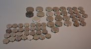 Diverse mynt. Silver, mestadels silverhalt 40%, 170gram.