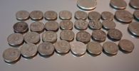 Diverse mynt. Silver, mestadels silverhalt 40%, 170gram.