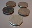 Diverse mynt. Silver, mestadels silverhalt 40%, 170gram.