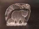 PAUL ISLING. 10 Glasblock/skulptur, Djurmotiv, WWF Svenskt glas.