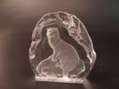 PAUL ISLING. 10 Glasblock/skulptur, Djurmotiv, WWF Svenskt glas.