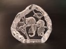 PAUL ISLING. 10 Glasblock/skulptur, Djurmotiv, WWF Svenskt glas.