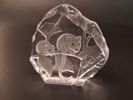 PAUL ISLING. 10 Glasblock/skulptur, Djurmotiv, WWF Svenskt glas.