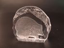 PAUL ISLING. 10 Glasblock/skulptur, Djurmotiv, WWF Svenskt glas.