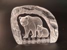 PAUL ISLING. 10 Glasblock/skulptur, Djurmotiv, WWF Svenskt glas.