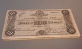 Privatbanksedel, Hallands Enskilda Bank, Tio Riksdaler, 1857.