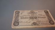 Privatbanksedel, Hallands Enskilda Bank, Tio Riksdaler, 1857.