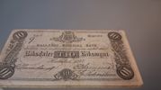 Privatbanksedel, Hallands Enskilda Bank, Tio Riksdaler, 1857.