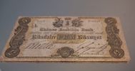 Privatbanksedel, Skånes Enskilda Bank, Fem Riksdaler, 1857.
