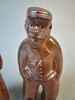 KARL PERSSON. 2 figuriner, saltglaserat, Höganäs.