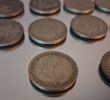 22 Stycken 1 Kronor. Silverhalt 40%, 153gram.