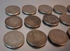 22 Stycken 1 Kronor. Silverhalt 40%, 153gram.