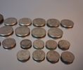 Diverse mynt. Mestadels silverhalt 40%, 91gram.