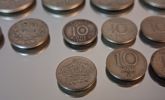 Diverse mynt. Mestadels silverhalt 40%, 91gram.