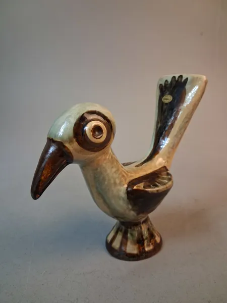 GERD HJORT PETERSEN. Figurin, "Fågel", Keramik, Søholm, Bornholm.