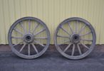 2 Vagnshjul. 1800/1900-talet.