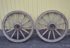 2 Vagnshjul. 1800/1900-talet.