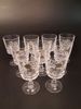 9 Vinglas. "Diamond" Cristal d`Arques. Fransk.